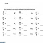 Converting Improper Fractions Worksheets 99Worksheets