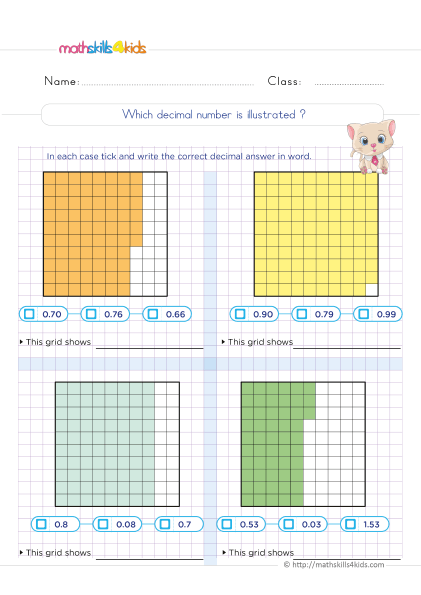 Decimals Worksheets For Grade 5 With Answers Understanding Of The 