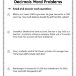 Decimals Worksheets Math Monks