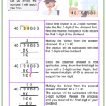 Dividing Whole Numbers 6th Grade Math Worksheets