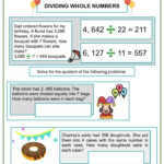 Dividing Whole Numbers Up To Four Digits 4th Grade Math Worksheets