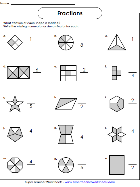 Easy Fractions Worksheets 99Worksheets