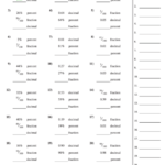 Equivalent Fractions Decimals Percents Worksheet With Answer Key