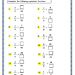 Equivalent Fractions Worksheets Grade 4 Studying Worksheets