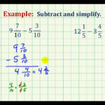 Ex Subtract Mixed Numbers With Like Denominators YouTube