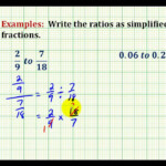 Examples Write A Ratio As A Simplified Fractions Involving Decimals