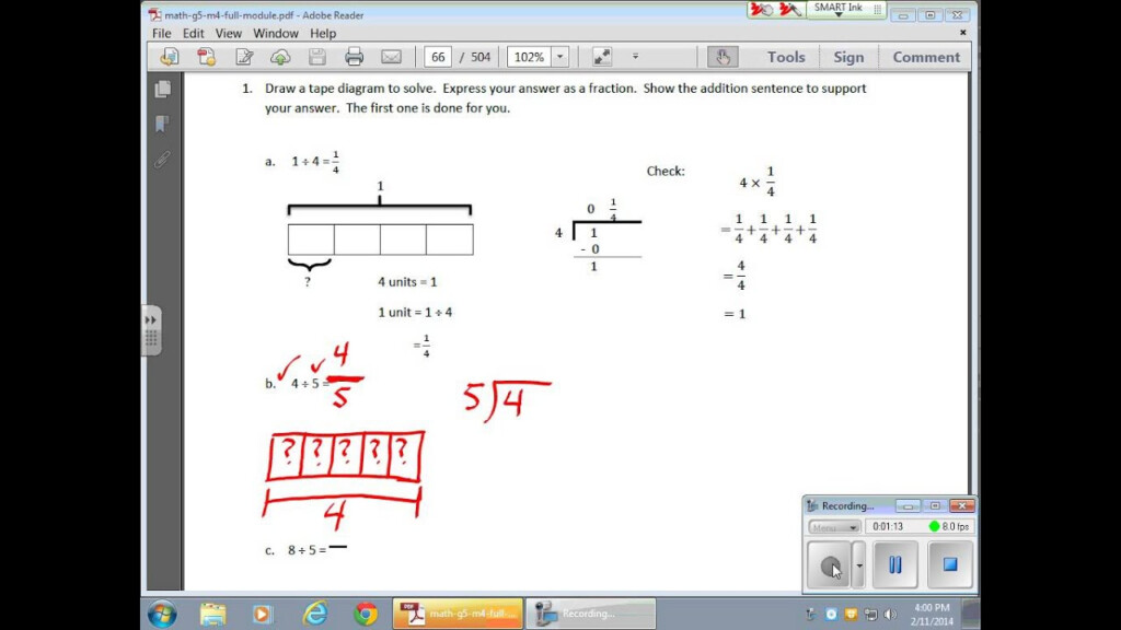 February 11 Module 3 Lesson 4 Creating Tape Diagrams Out Of Division 