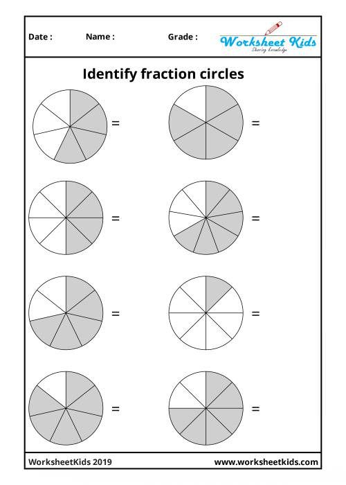 Fraction Circles Printable Fraction Circles Fractions Worksheets
