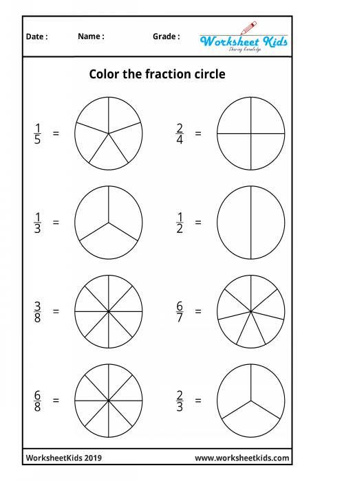 Fraction Coloring Worksheets 3rd Grade Fractions Worksheets 