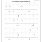 Fraction Number Line Sheets Fractions Worksheets Third Grade