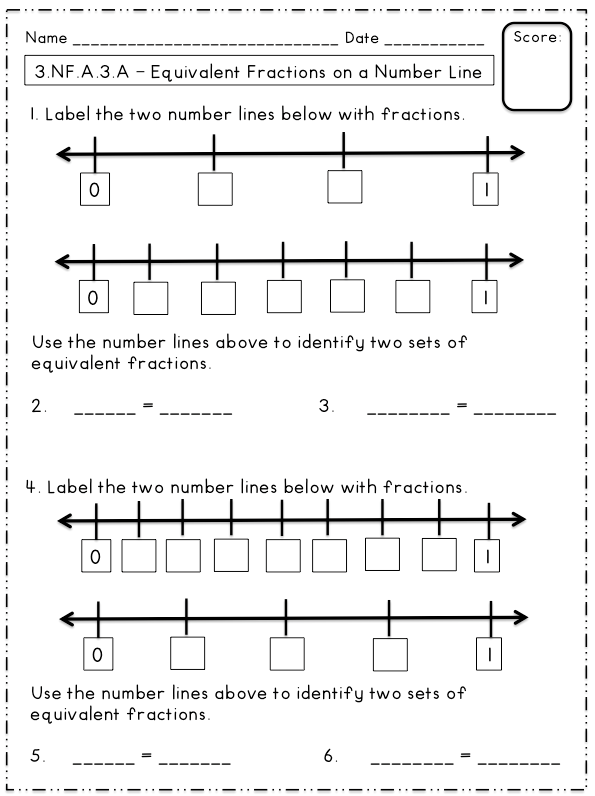 Fraction Number Line Worksheets Grade 5 FractionsWorksheets