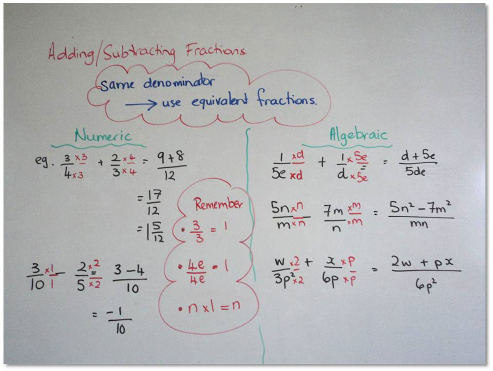 Fractions And Algebra Teaching Algebra Conceptually University Of 