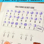 Fractions Secret Code Worksheets Homeschool Math Math Classroom