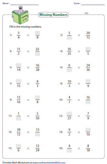 Fractions Worksheets Equivalent Fractions Worksheet Equivalent Fractions