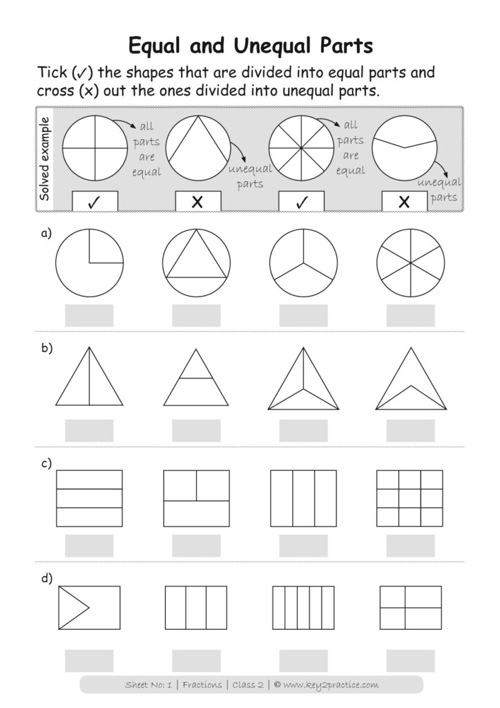 Fractions Worksheets Grade 2 I Maths Key2practice Workbooks