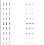 Free Adding 3 Fraction Worksheets With Unlike Denominators