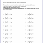Free Adding 3 Fractions With Unlike Denominators Worksheets Create