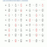 Free Fraction Worksheets Adding Subtracting Fractions