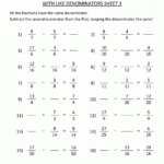 Free Fraction Worksheets Adding Subtracting Fractions Fractions