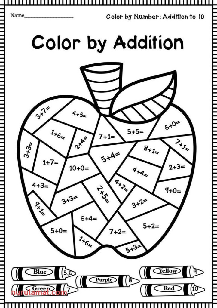 Free Math Worksheets For Grade 1 Math Coloring Worksheets 