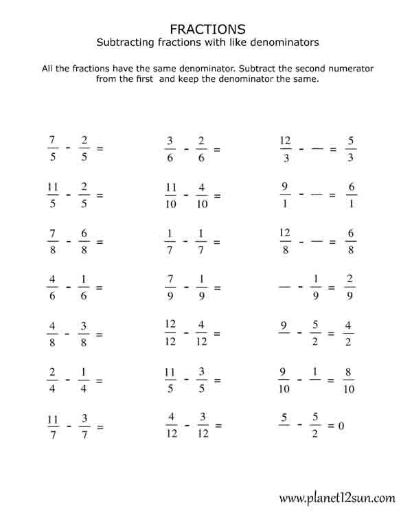 Free Printables For Kids Math Fractions Worksheets Fractions 