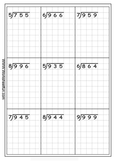 Fun Math Worksheets For 4th Grade Division Worksheets Math Division 