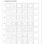 Geometric Shape Pattern Worksheets Worksheet Hero