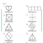 Grade 1 Math Activity Sheets Identifying Equal Parts Half Or Quarter