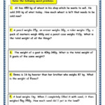 Grade 3 Maths Worksheets 12 7 Word Problems On Grams And Kilograms