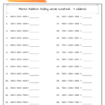 Grade 4 Math Worksheet Addition Tens And Hundreds Part 5 Education PH