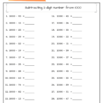 Grade 4 Math Worksheet Subtraction Part 4 Education PH