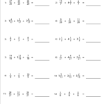 Grade 5 Worksheet Add Mixed Numbers Fractions Unlike Denominators