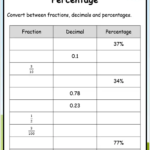 Grade 6 Fraction Decimal Percentage Worksheets Math Worksheets