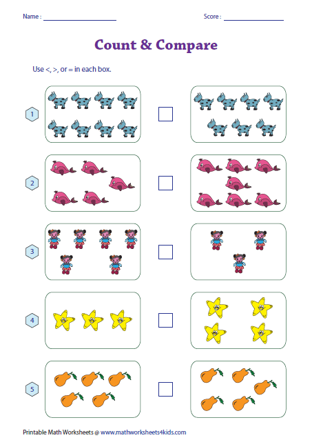 Greater Than And Less Than Worksheets 99Worksheets