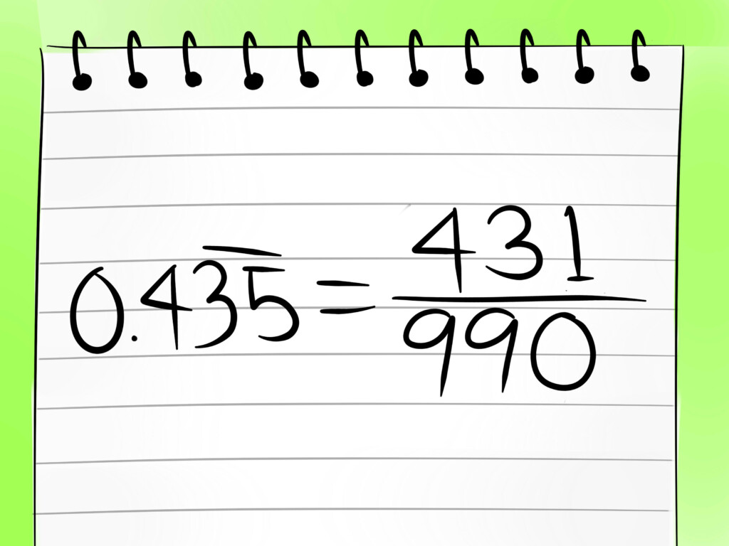 How To Convert Repeating Decimals To Fractions 7 Steps