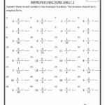 Improper Fraction To Mixed Number Worksheet Grade 4 Pdf Worksheet Student