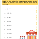 Interpreting Fractions As Division 5th Grade Math Worksheets