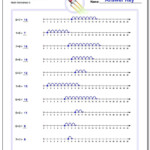 Kindergarten Number Line Addition Worksheets