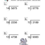 Long Division With Remainder Worksheet Have Fun Teaching