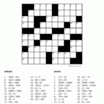 Math Crossword Worksheets 99Worksheets