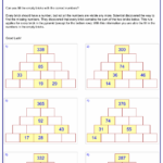 Math Pyramid Game Worksheets Free Printable Math Puzzles