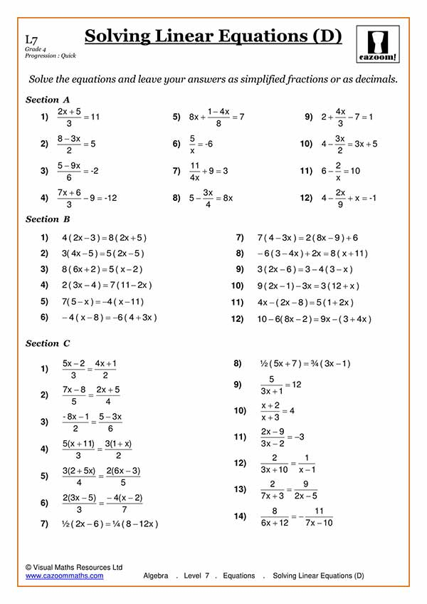 Maths Worksheets KS3 KS4 Printable PDF Worksheets