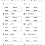 Mean Median Mode Range Worksheets Math Monks