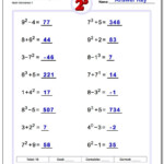 Mixed Addition And Subtraction With Exponents