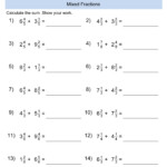 Mixed Fractions Math Worksheet Archives EduMonitor