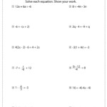 Multi Step Equations Worksheets Math Monks