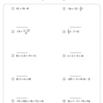 Multi Step Equations Worksheets Math Monks