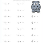 Multiply Mixed Numbers By Whole Numbers Math Worksheet For Class 5