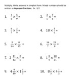 Multiplying Fractions And Mixed Numbers Worksheet