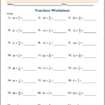 Multiplying Fractions And Whole Number Worksheets